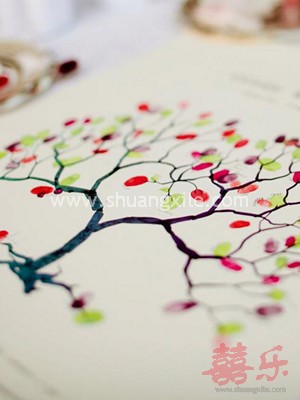 Love Tree Thumbprint Guestbook - Natural